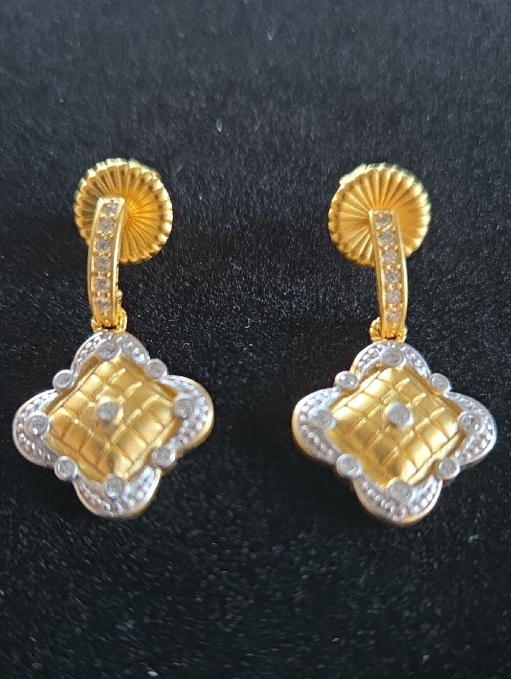 Freida Rothman Clover Drop Earrings - Picture 3 of 10